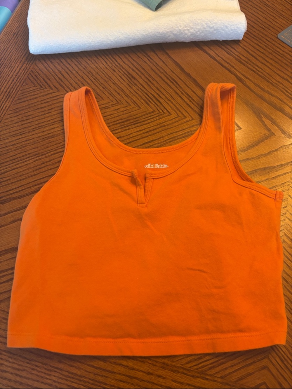 wild fable Bright Orange Cropped Tank